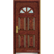 Puerta blindada de madera de acero de estilo turco (LTK-A01)